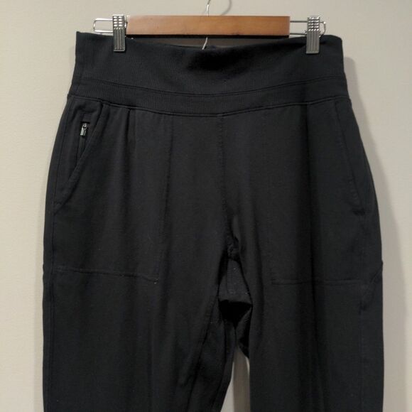 Athleta Womens Venice Jogger Size L Black Pockets Stretch Casual High Waisted - Picture 2 of 14